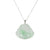 Natural Lucky Buddha Jadeite Pendant - 18K White Gold