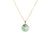 18K White and Green Pattern Jade Donut Necklace - Kandy Donut