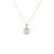 18K White with Apple Green Jade Necklace - Kandy Donut