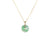 Untreated Dark Green and Apple Green Pattern Jade Donut Pendant - Kandy Donut