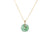 18K Green Pattern Jadeite Jade Necklace - Kandy Donut