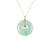 Jadeite Jade Disc Pendant with Diamonds