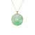 Carved Jade Pi Disc Pendant with 18K Yellow Gold