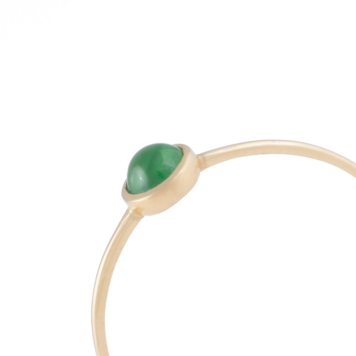 Ideali Dainty Jadeite Jade 18K Gold Ring