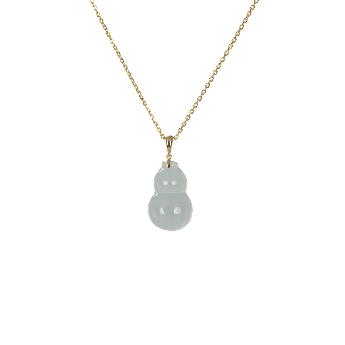 Sereniti Jadeite Jade Hulu Pendant with 18ct Gold