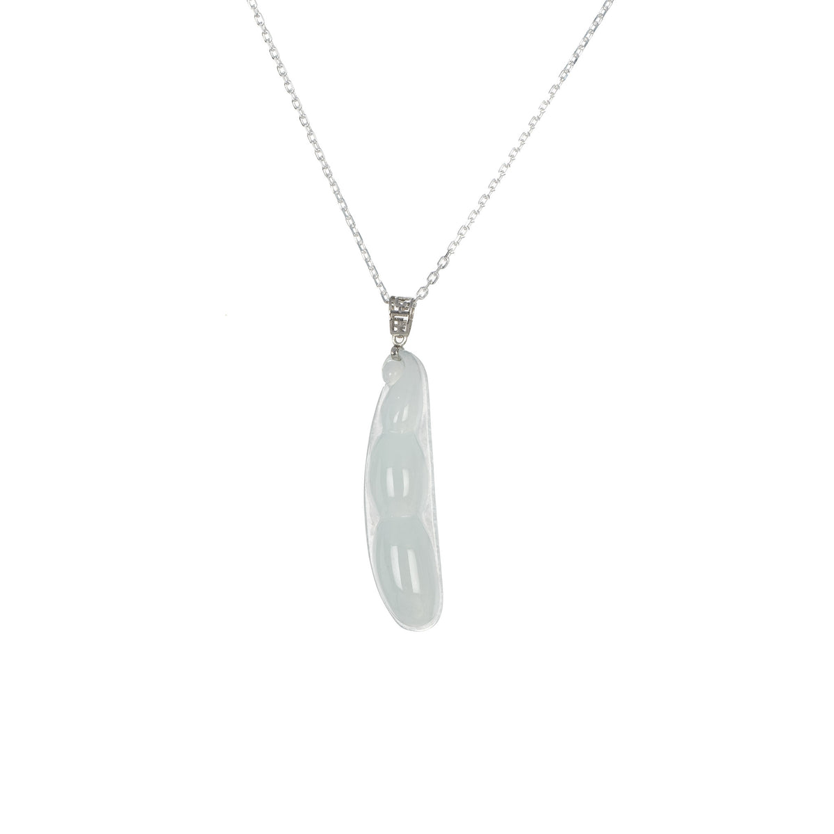 Tranquiliti Jadeite Jade Bean Pendant with 18ct Gold