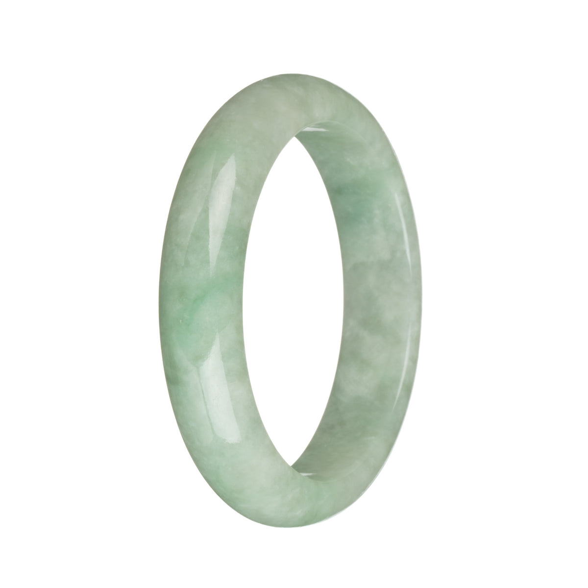 56.6mm Green Jade Bangle Bracelet