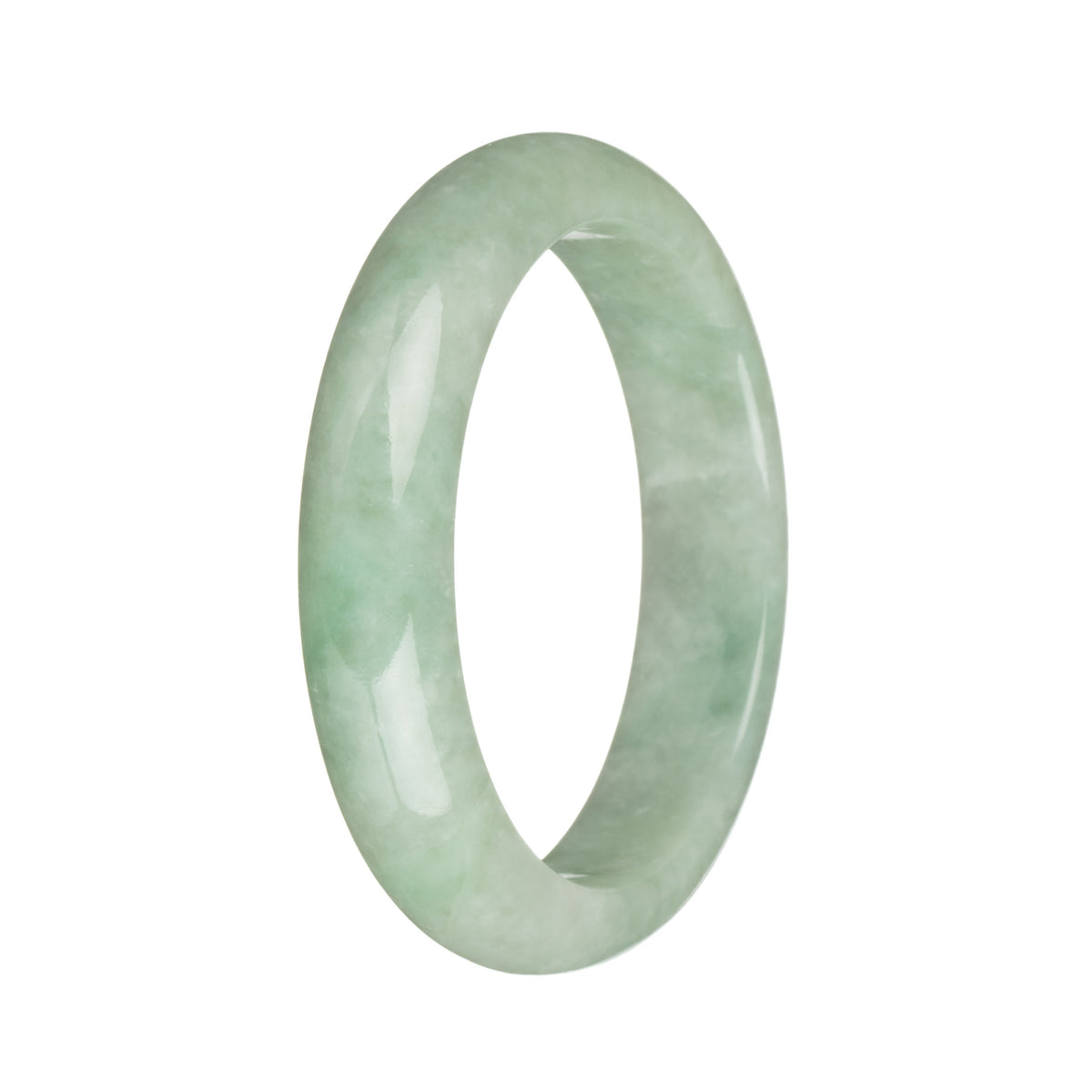 56.6mm Green Jade Bangle Bracelet