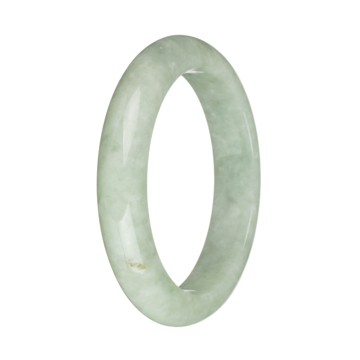 58.4mm Greyish Green and Green Jade Bangle Bracelet