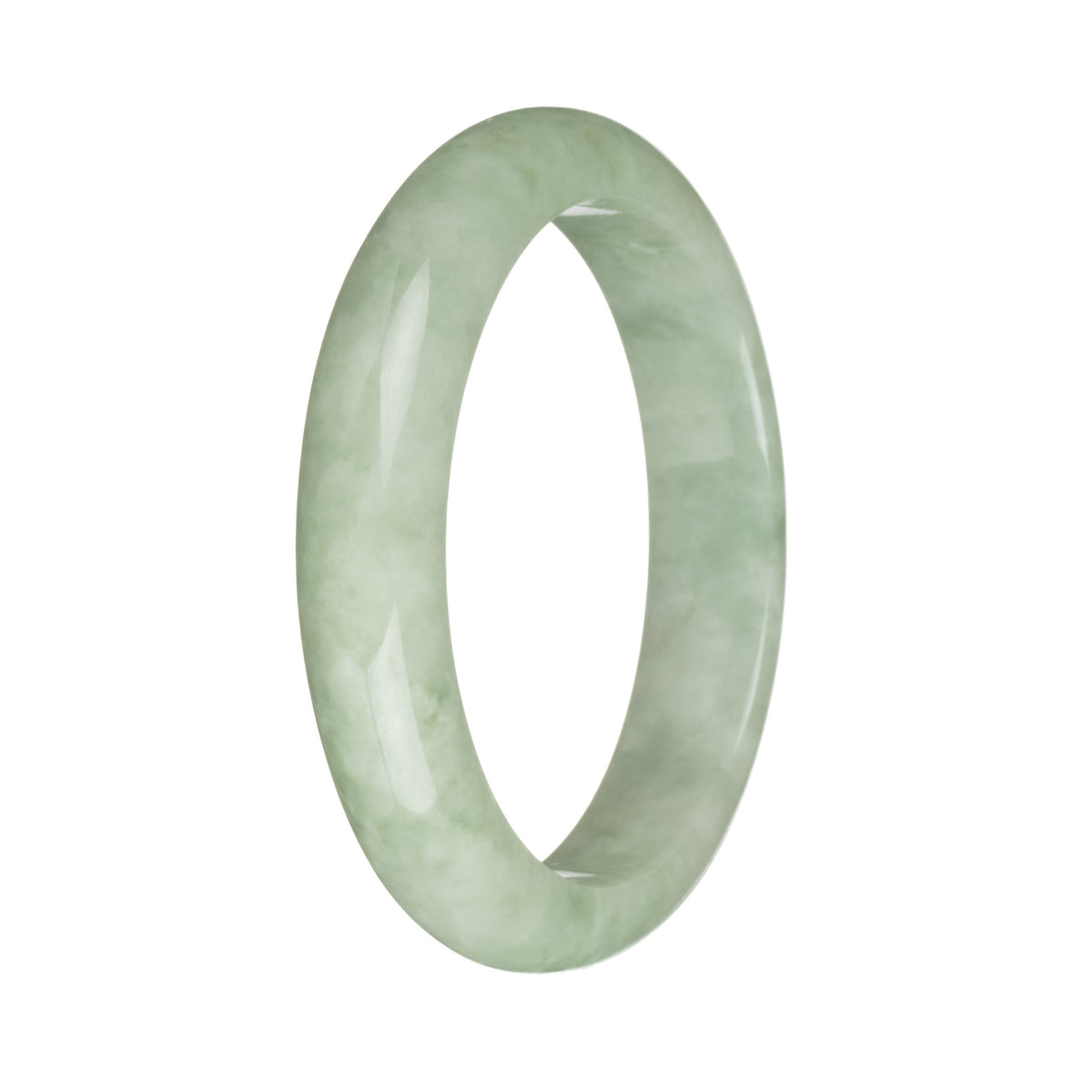 58.4mm Light Green Jade Bangle Bracelet