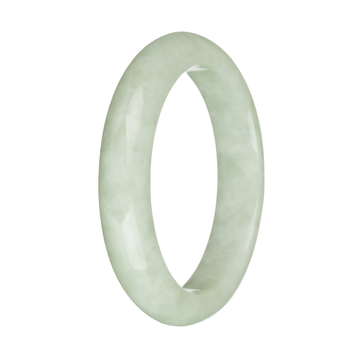 58.6mm Light Green Jade Bangle Bracelet