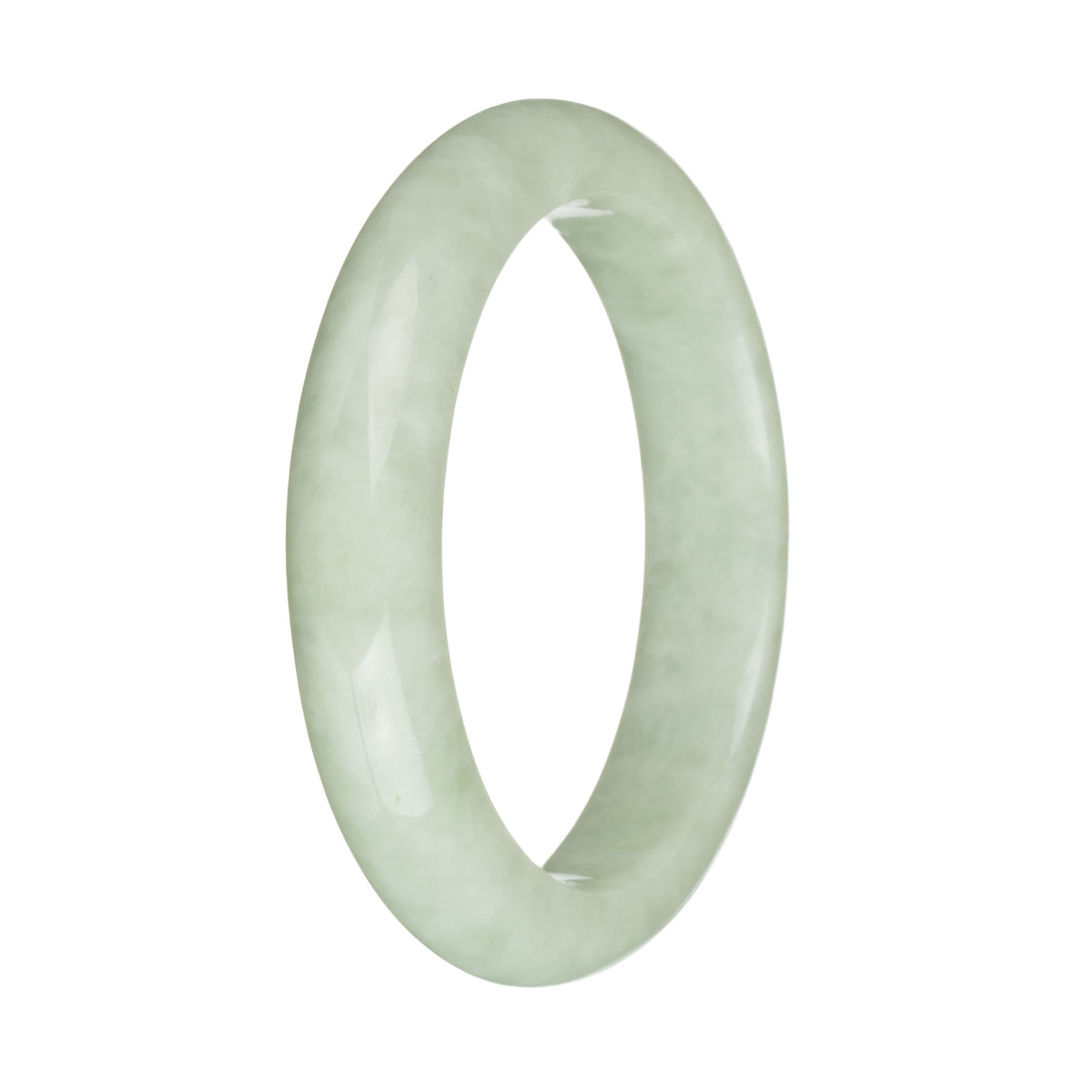 58.6mm Light Green Jade Bangle Bracelet