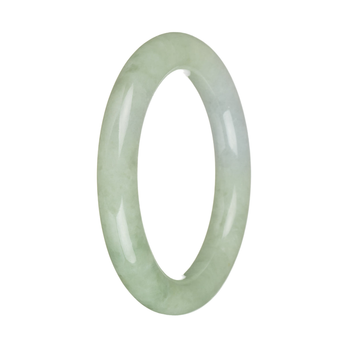 56mm Pale Lavender and Green Jade Bangle Bracelet