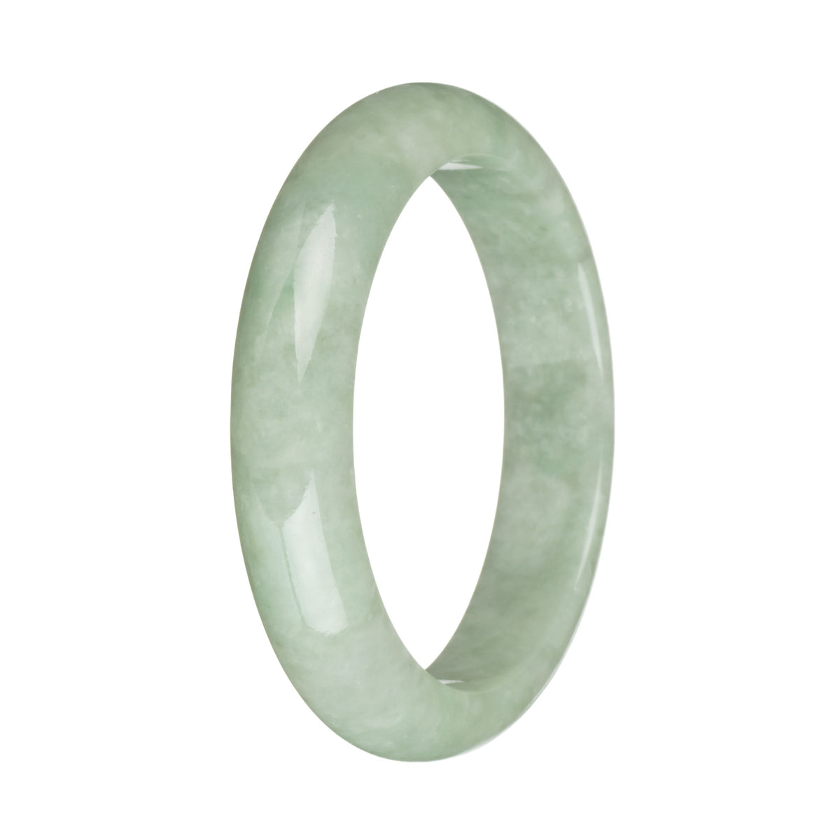 59.5mm Light Green Jade Bangle Bracelet