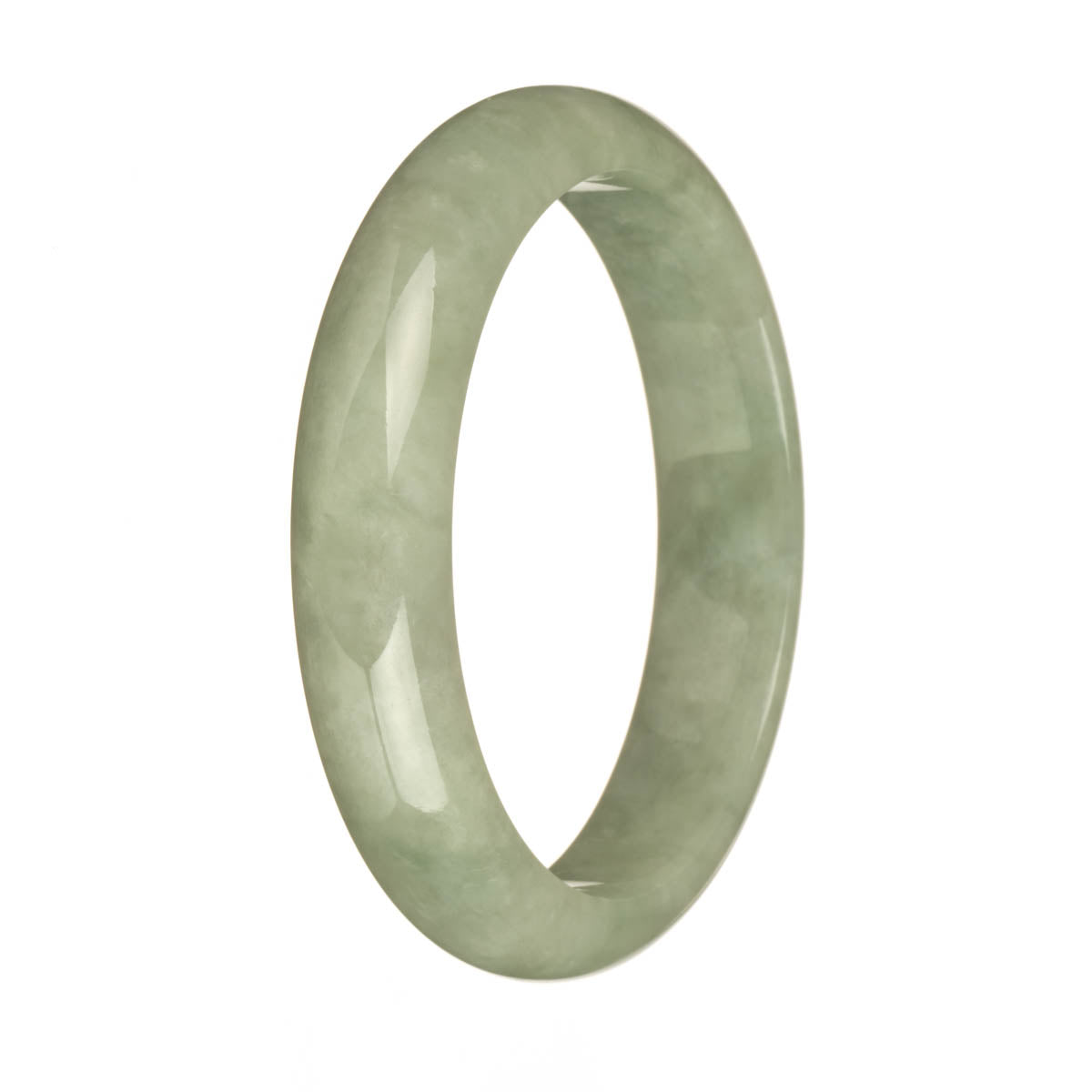 61.6mm Light Green Jade Bangle Bracelet