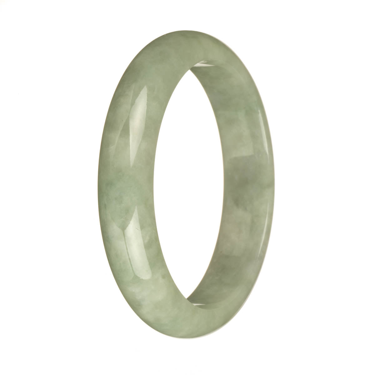 61.6mm Light Green Jade Bangle Bracelet
