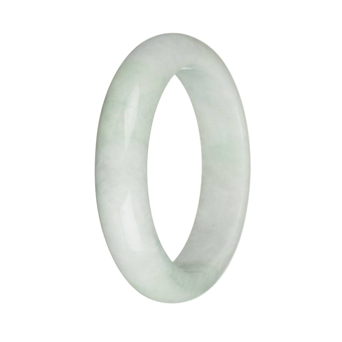 56.8mm Pale Green Jade Bangle Bracelet