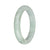 57.3mm Light Green with White Jade Bangle Bracelet