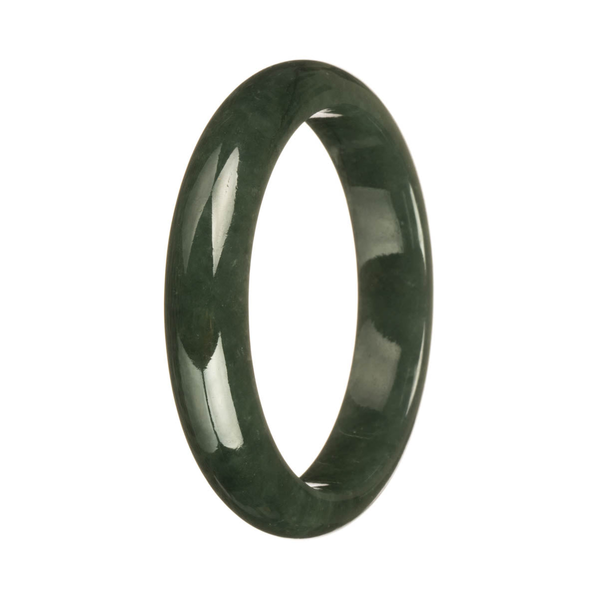 60mm Deep Green Jade Bangle Bracelet