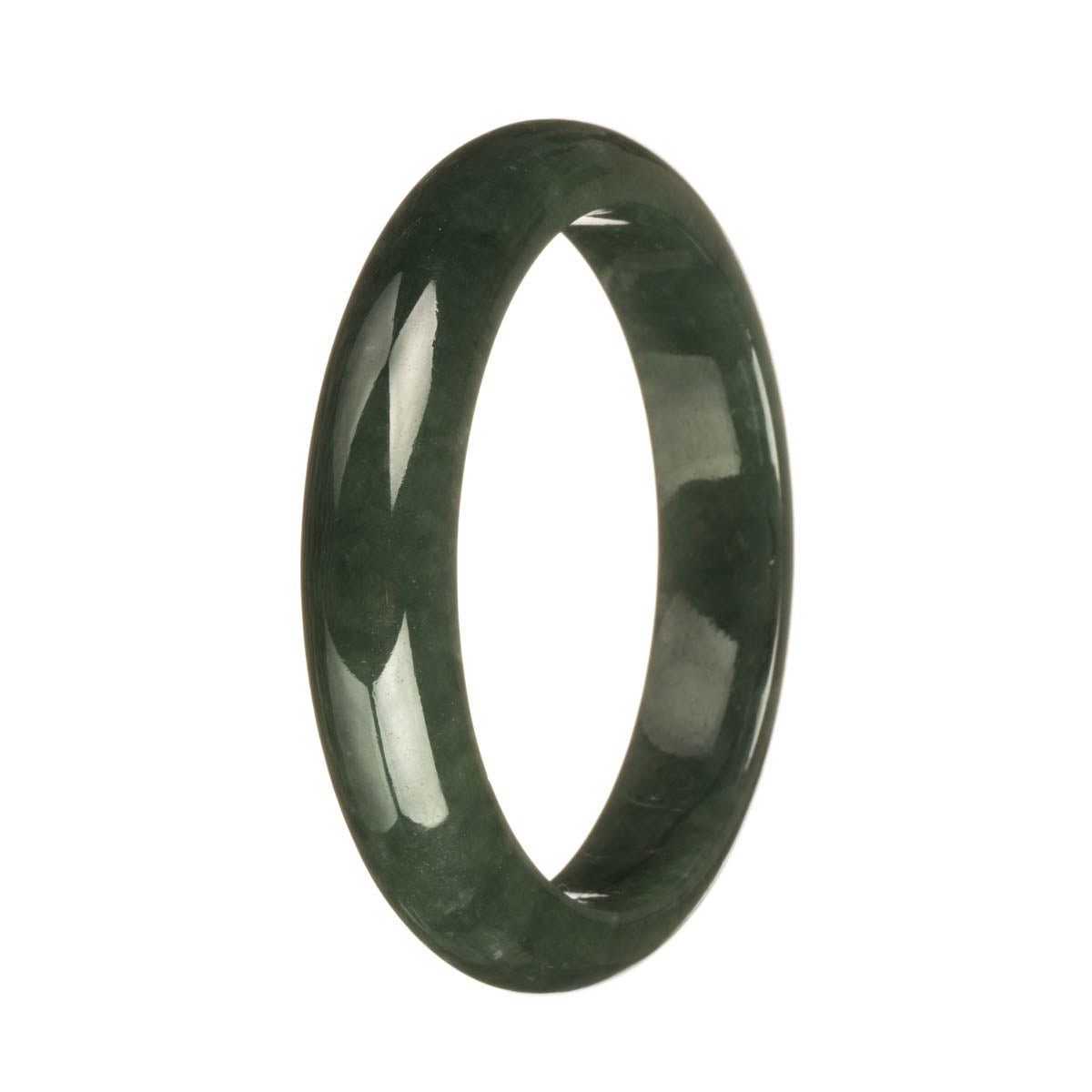 60mm Deep Green Jade Bangle Bracelet