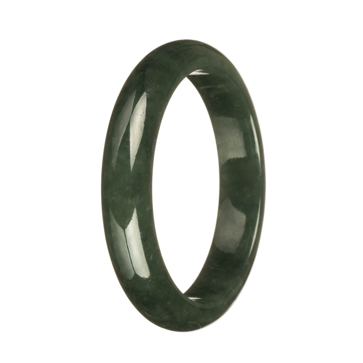 60mm Deep Green Jade Bangle Bracelet