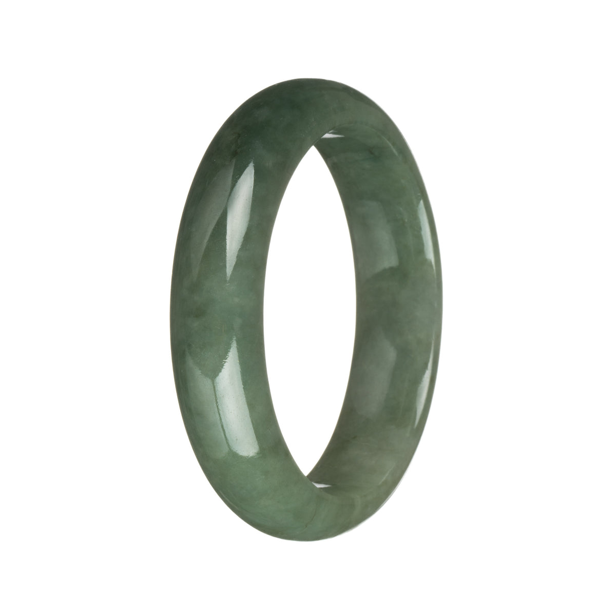 55.3mm Green Jade Bangle Bracelet