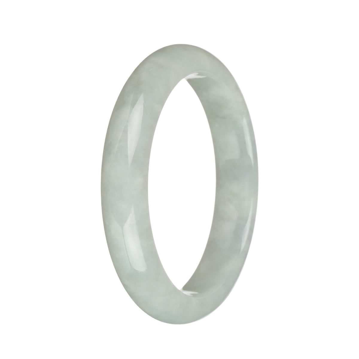 57.8mm Light Grey Jade Bangle Bracelet