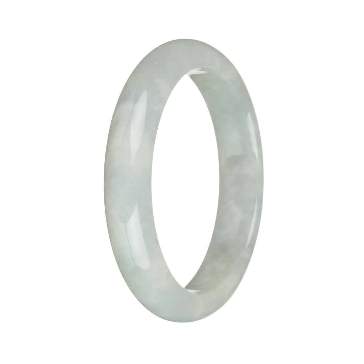 57.8mm Light Grey Jade Bangle Bracelet