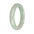 57.4mm Light Green and White with Apple Green  Jade Bangle Bracelet