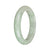 57.4mm Light Green and White with Apple Green  Jade Bangle Bracelet