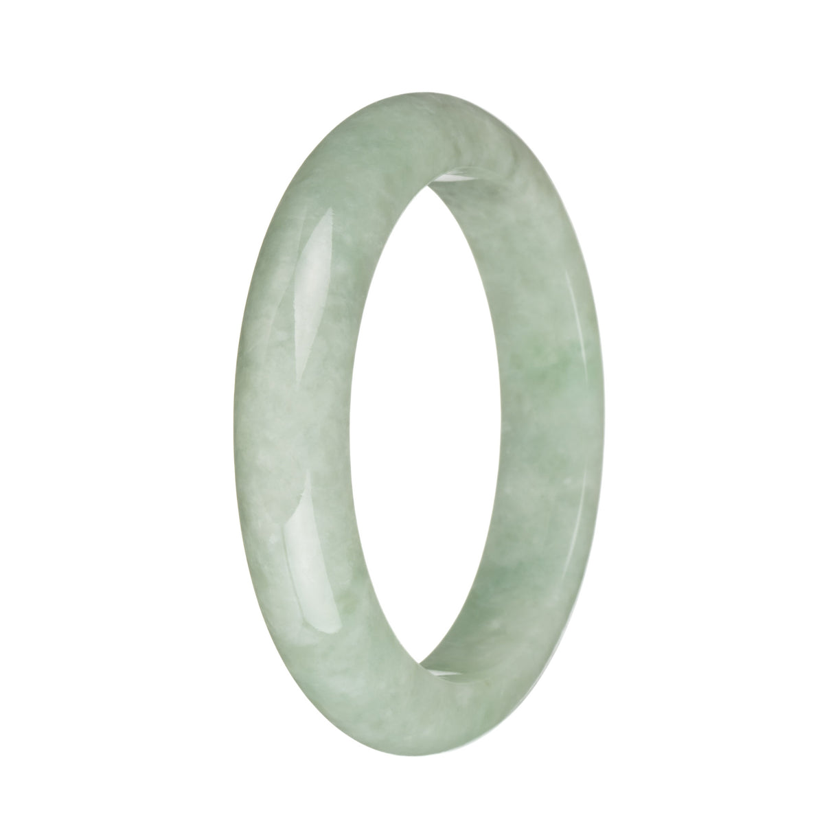 57.6mm Light Green Jade Bangle Bracelet