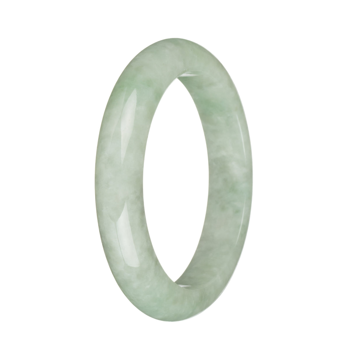 57.6mm Light Green Jade Bangle Bracelet