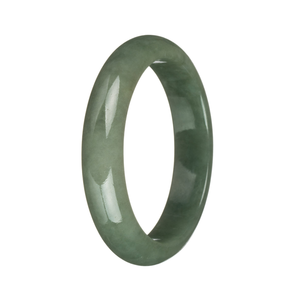 58.4mm Green Jade Bangle Bracelet