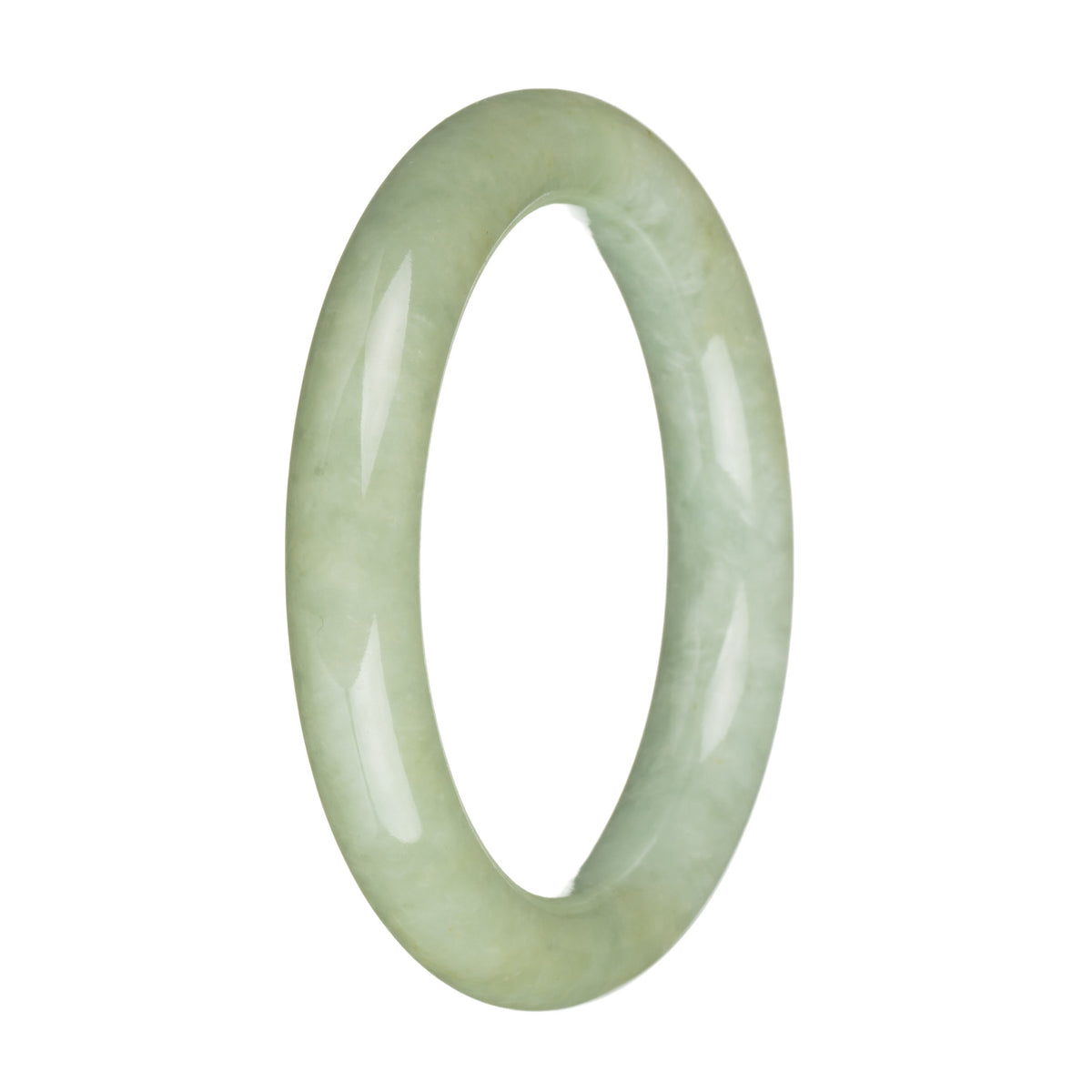 58.5mm Green with Brown Spots Jade Bangle Bracelet