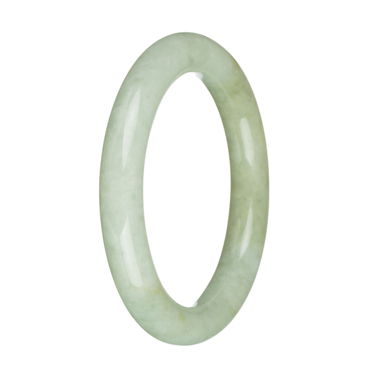 58.6mm Light Green Jade Bangle Bracelet