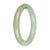 58.8mm Light Green and Olive Green Jade Bangle Bracelet