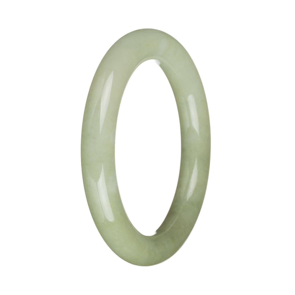 55mm Olive Green and Pale Green with Brown Patch Jade Bangle Bracelet