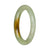 55mm Olive Green and Pale Green with Brown Patch Jade Bangle Bracelet