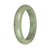 58.6mm Light Green and White Jade Bangle Bracelet