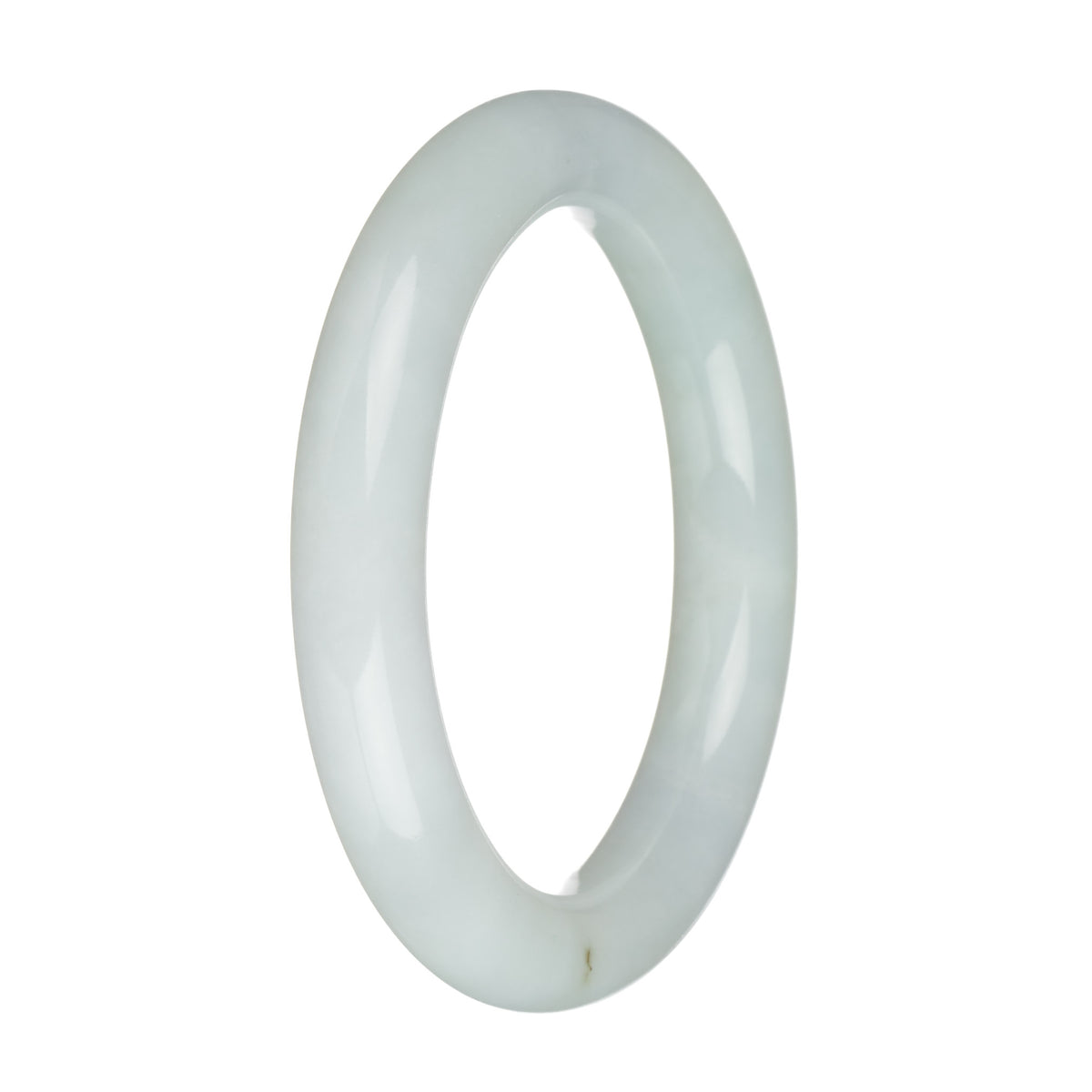 57.4mm White Jade Bangle Bracelet