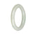 50.8mm White and Green Jade Bangle Bracelet