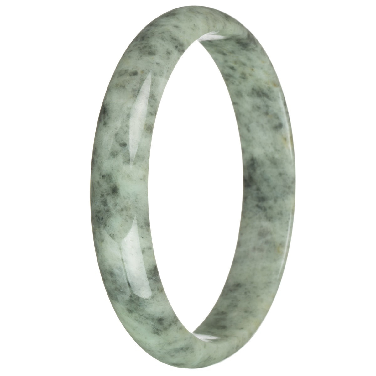 79.8mm Grey Patterns Jade Bangle Bracelet