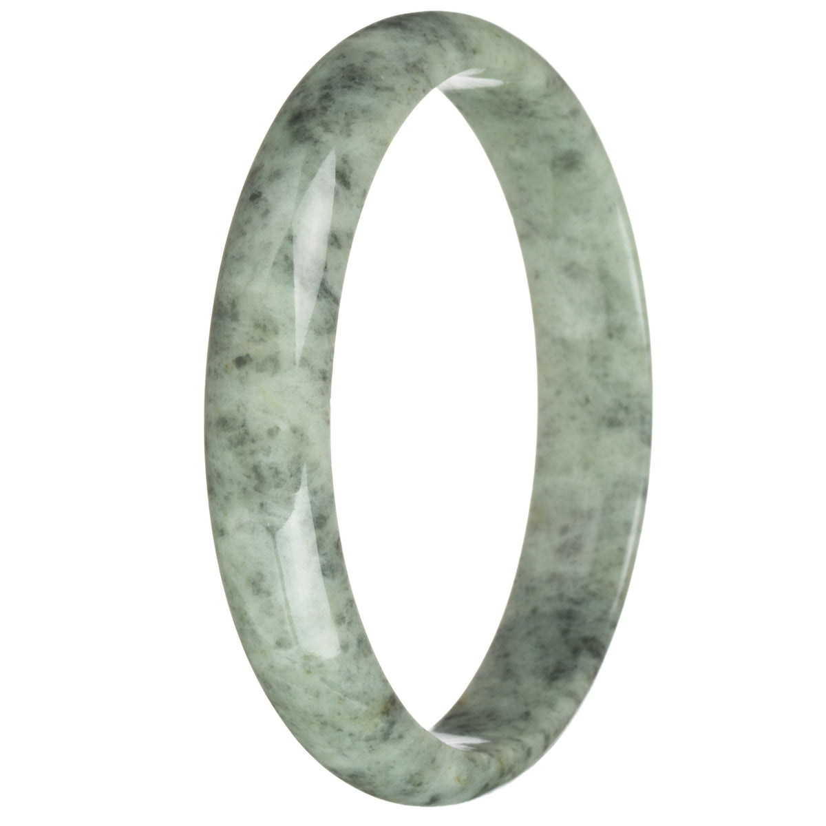 79.8mm Grey Patterns Jade Bangle Bracelet