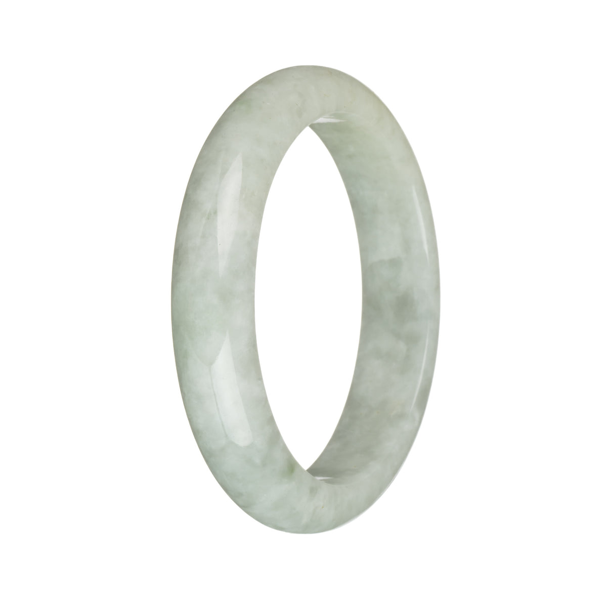 56.6mm Light Grey Jade Bangle Bracelet