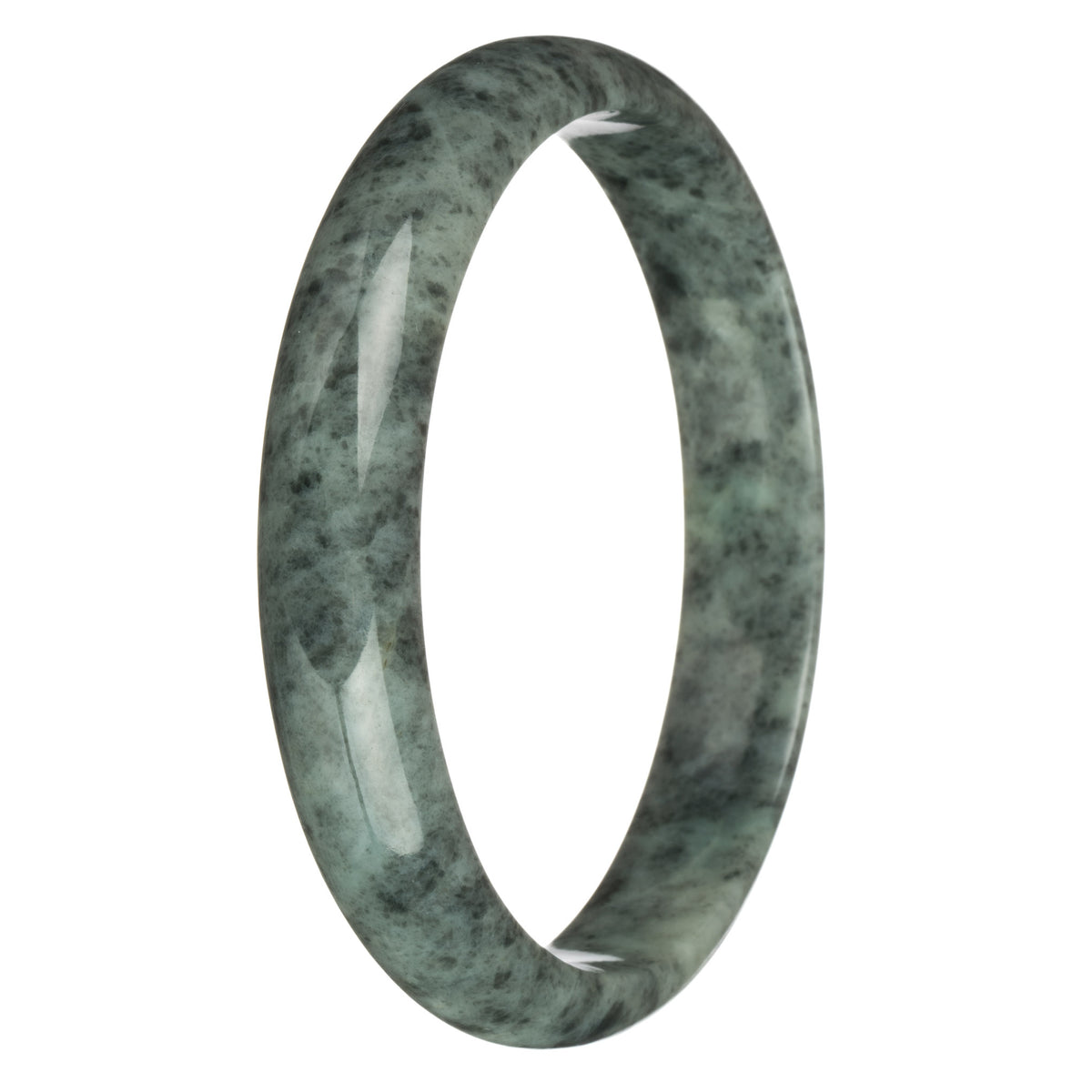 79.3mm Grey Patterns Jade Bangle Bracelet