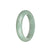 Certified Grade A Pale Green Burma Jade Bangle - 57mm Half Moon