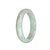 Genuine Grade A Light Grey and Light Green with Grey and Light Brown Spots Jadeite Bangle Bracelet - 62mm Half Moon