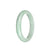 Certified Type A Pale Green with Apple Green patterns and Green Dots Jade Bracelet - 59mm Semi Round