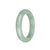 Genuine Untreated Light Green Jadeite Bracelet - 58mm Half Moon