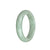 Genuine Untreated Light Green Traditional Jade Bangle - 58mm Half Moon